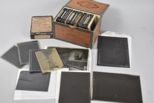 A Collection of Various Monochrome Magic Lantern Slides, Photographic Plates, Glass Negatives Etc