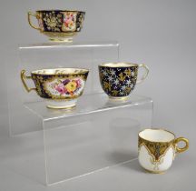 A Collection of Various 19th Century Tea Cups to comprise Coalport London Shaped Tea Cup, C.1820,