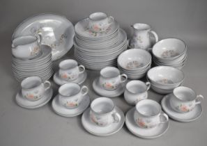 A Large Denby Coloroll Service to Comprise Plates, Side Plates, Cups, Saucers, Bowls Etc