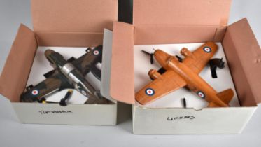 Two Boxed Aircraft Models, Tomahawk and Vickers Wellington