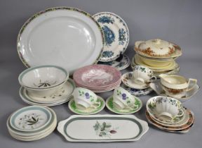 A Collection of Various Ceramics to comprise Masons Plates, Part Alfred Meakin Service Etc