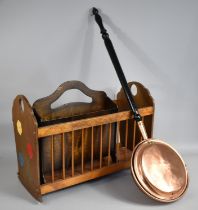 A Collection of Various items to comprise 19th Century Copper and Turned Wooden Handled Bed