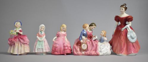 A Collection of Various Royal Doulton Ladies to include Winsome, The Bedtime Story, Rose, Tootles