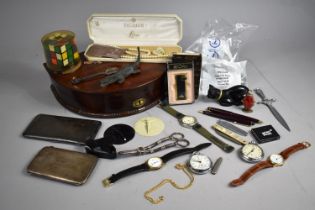 A Collection of Various Vintage and Later Items to comprise Wrist Watches, Stopwatches, Rubik