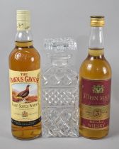 A Single 70cl Bottle Famous Grouse Blended Scotch Whisky, John Mail Blended Whisky and a Spirit