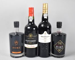 A Collection of Various Bottles of Port