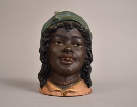 A Late 19th Century Tobacco Jar by Bernard Bloch, Female in Headscarf, C.1875