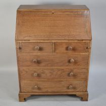 A Mid/Late 20th Century Oak Fall Front Bureau, 75cm wide