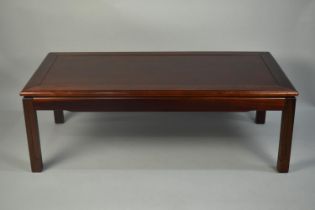 A Modern Mahogany Rectangular Coffee Table, 119cms by 58cms