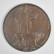 A WWI Bronze Desk Plaque Inscribed for Harold Goddard