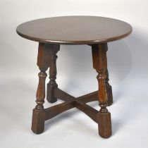 A Mid 20th Century Circular Oak Coffee Table, 50cms Diameter