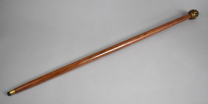 A Reproduction Walking Cane with Four Faced Buddha Handle