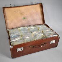 A Vintage Leather Case Containing Large Quantity of Souvenir Postcards Etc