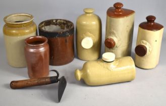 A Collection of Various Stoneware Foot Warmers and Pots Etc (Condition issues)