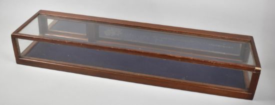 An Edwardian Mahogany Framed Countertop Shop Display, 86cmx23cmx13cm High