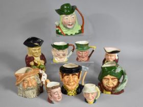 A Collection of Various Toby and Character Jugs to Include Beswick Example etc