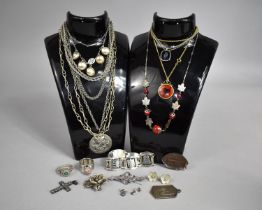 A Collection of Various Costume Jewellery to Comprise Silver Rings, Necklaces, Brooch etc