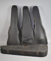 Four Various Empty Violin Cases (Condition Issues)