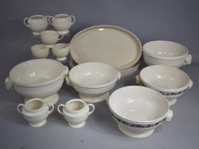 A Collection of Wedgwood Queen's Ware Edem and Stratford Dinner Wares to Comprise Tureens, Large