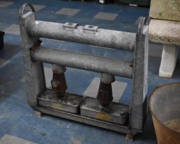 A Vintage Galvanised Eltex Poultry Heater, 73cm Wide