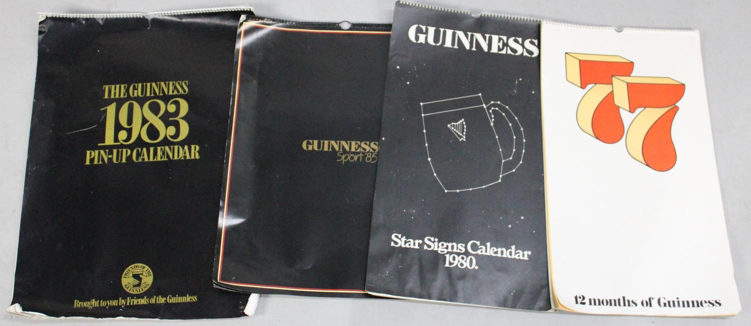 Three 1970s/80s Guinness Calendars Together with Ten Framed Perrier Water Golfing Cartoons - Image 5 of 5