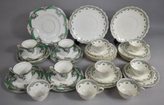 A Two Part Teasets to Comprise Wetley China and Chelson China Rose Garland Swag