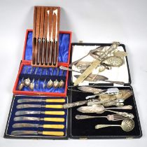 A Collection of Various Vintage Boxed and Loose Cutlery