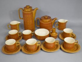 A Hornsea Saffron Service to Comprise Coffee Pot, Teapot, Saucers, Cups, Bowl, Jugs etc