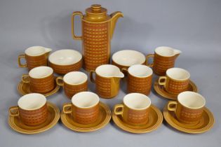 A Hornsea Saffron Service to Comprise Coffee Pot, Saucers, Cups, Bowls, Jugs etc