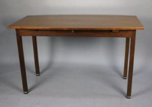 A 1970s Extending Rectangular Dining Table, 124x91cm when extended