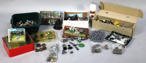 A Collection of Various Warhammer Figures, Lord of the Rings Figures, Military Figures etc, Also