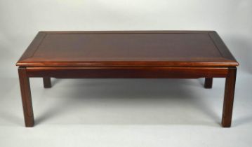 A Modern Mahogany Rectangular Coffee Table, 119cms by 58cms