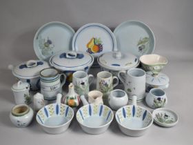 A Large Collection of Buchan Stonewares to Comprise Tureens, Tankards, Plates, Pots, Jugs, Cruets