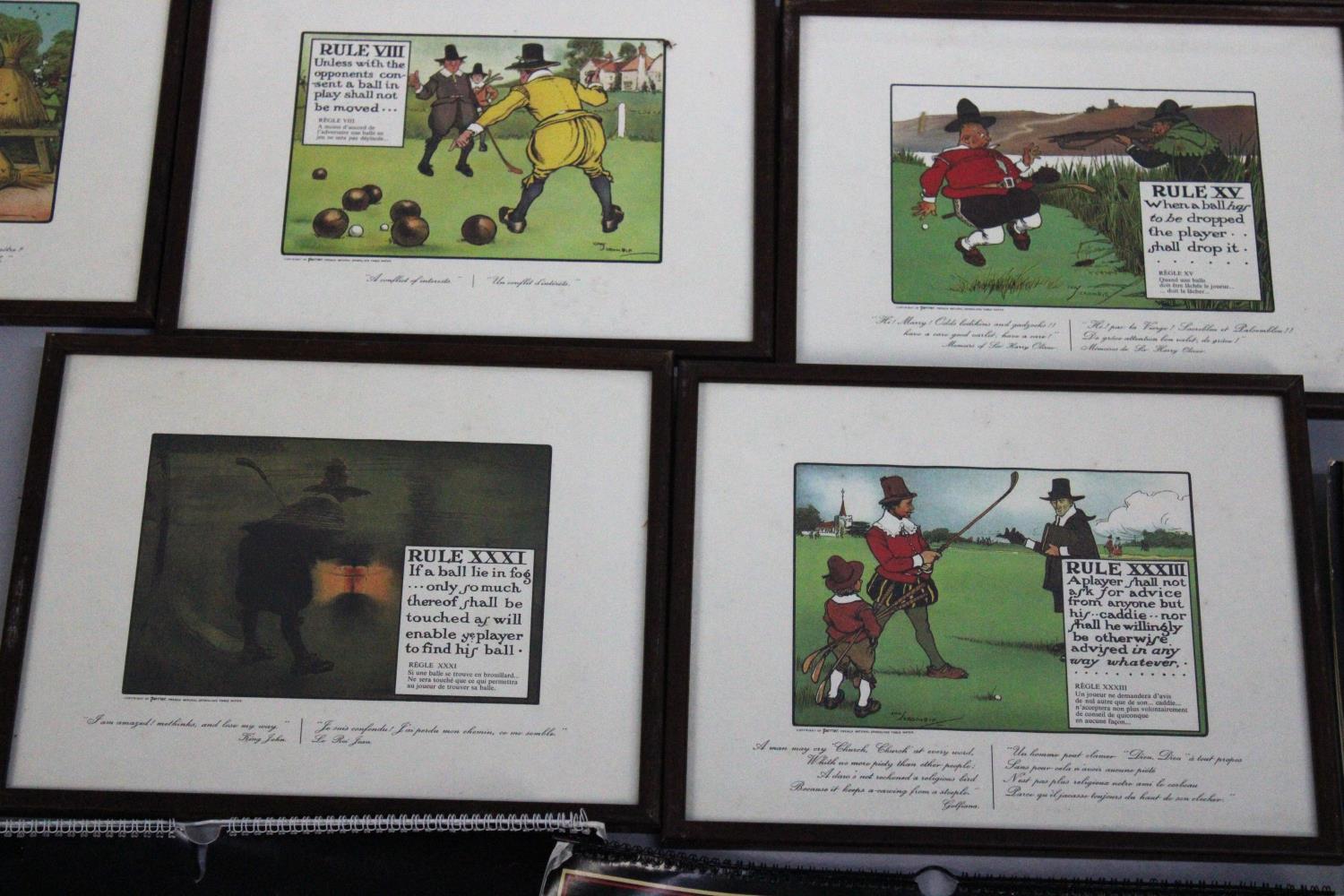 Three 1970s/80s Guinness Calendars Together with Ten Framed Perrier Water Golfing Cartoons - Image 4 of 5
