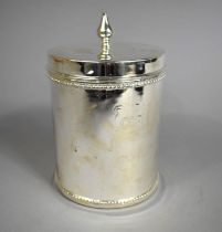 A Silver Plated Storage Jar for Coffee, 17.5cm high