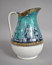 A 19th Century Chinoiserie Transfer Printed Pekin Pattern Jug