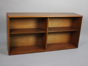 A 1970's Four Section Open Bookshelf or Display Unit, 122cm wide
