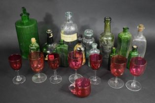 A Collection of Various 19th and 20th Century Chemists Bottles together with a Collection of