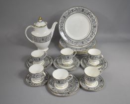 A Royal Doulton Baronet Part Service to Comprise Six Large Plates, Teapot, Six Cups, Six Saucers and