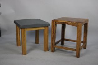 Two Far Eastern Wooden Stools