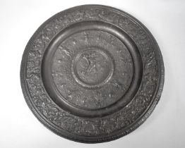 A Late 19th Century Moulded Cast Iron Plaque in the Style of Coalbrookdale Decorated with