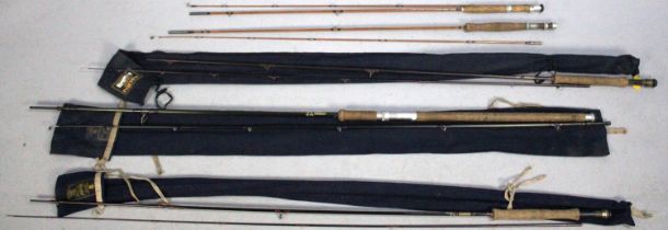 A Collection of Vintage Split Cane and Other Fishing Rods to Include Hardy Graphite, House of