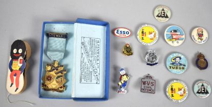 A Collection of Various Enamel and Printed Lapel Badges to Include World Cup Willie Together with