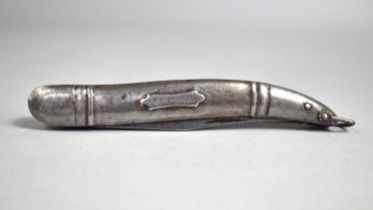 A Vintage "Fisher Knife" with Blade and Saw, 12.5cm Long