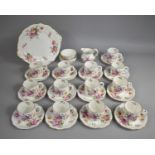 A Royal Crown Derby 'Derby Posies' Pattern Coffee Set to Comprise Thirteen Cans, Thirteen Saucers,