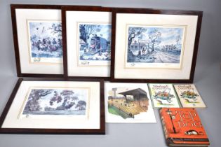A Collection of Various Thelwell Cartoon Ephemera to Include Prints and Books