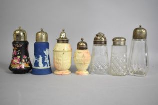 A Collection of Various Ceramic and Glass Spice or Sugar Sifters to Comprise Two Locke & Co.