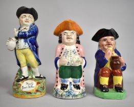 Three Various Toby Jugs to Comprise Staffordshire Pearlware 'Hearty Goodfellow' Toby Jug and Two