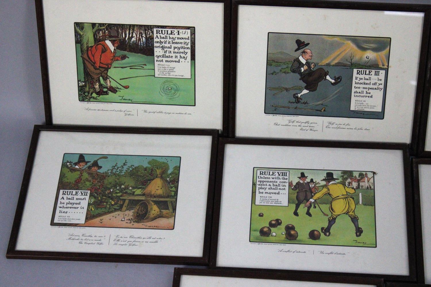 Three 1970s/80s Guinness Calendars Together with Ten Framed Perrier Water Golfing Cartoons - Image 2 of 5