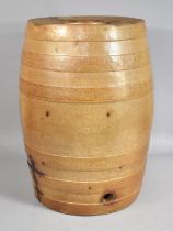 A Large Ceramic Barrel, Perrys Pottery, No Lid or Tap, 51cm High